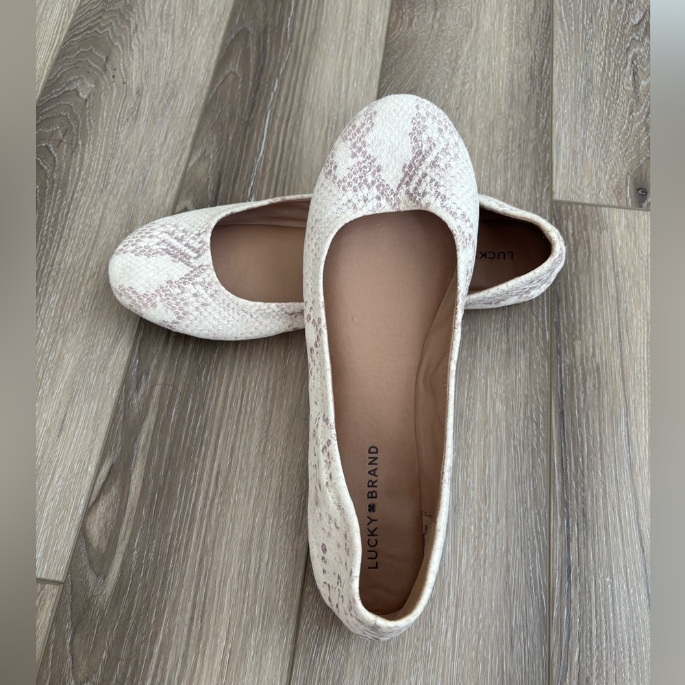 Lucky Brand Emmie Stucco Ballet Flats Size 10